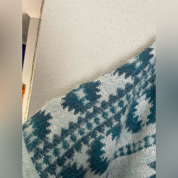 NWT Rockin’C Geometric Patterned Poncho Aztec Tribal - Picture 5 of 6